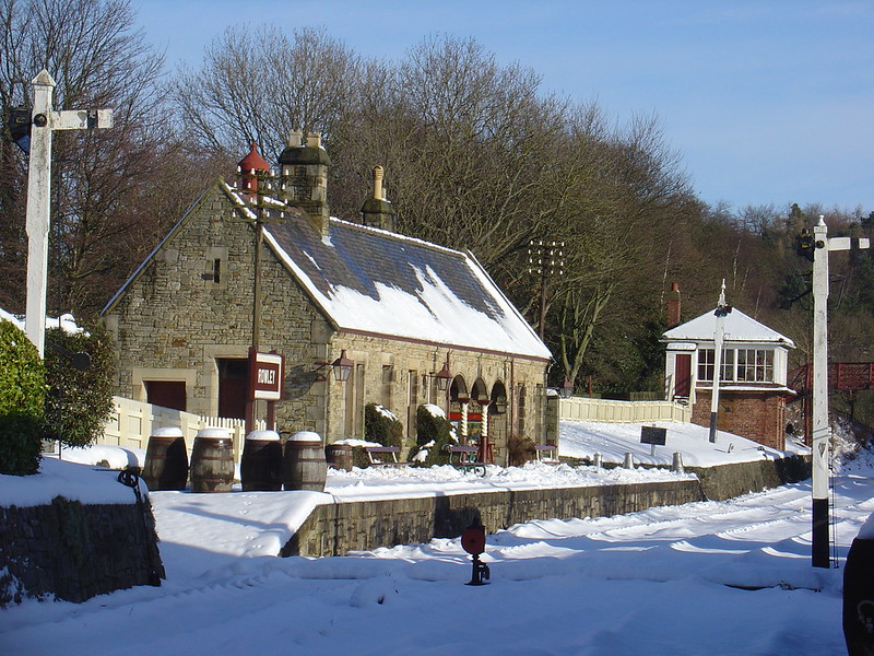 Rowley Staion in the snow